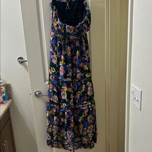 Anthropologie Somerset Floral Strapless Maxi Dress Size Xl